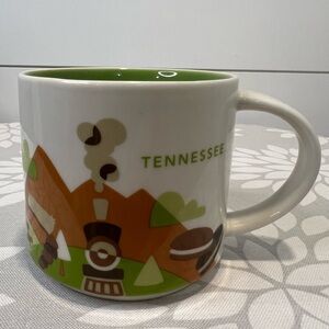 Starbucks You‎ Are Here Tennessee Green Inside Coffee Tea Mug Cup. Size 14 oz.